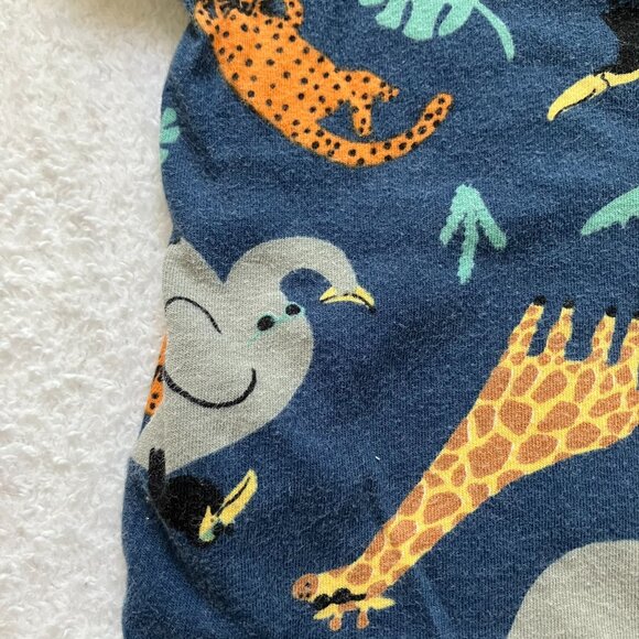 Old Navy Baby Romper 0-3M | Navy Jungle Animal Print One-Piece | GUC - Picture 16 of 16